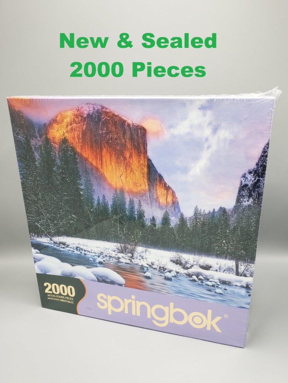 SEALED Springbok 2000 Piece Jigsaw Puzzle Majestic Mountain Landscape Snow 2009